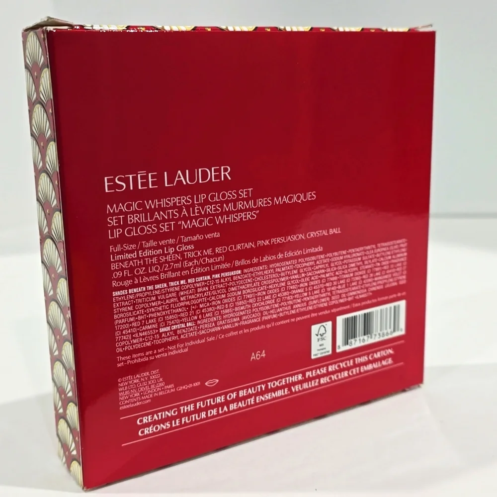 NIB ✅ Estée Lauder Magic Whispers Holiday 5 x Lip Gloss Gift Set ✨ NIB